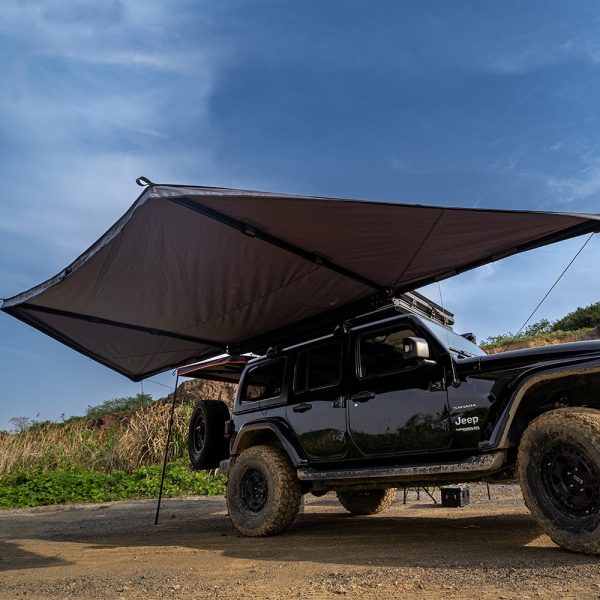 180 degree foxwing awning