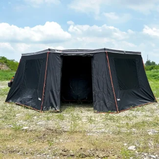 180 awning walls open door